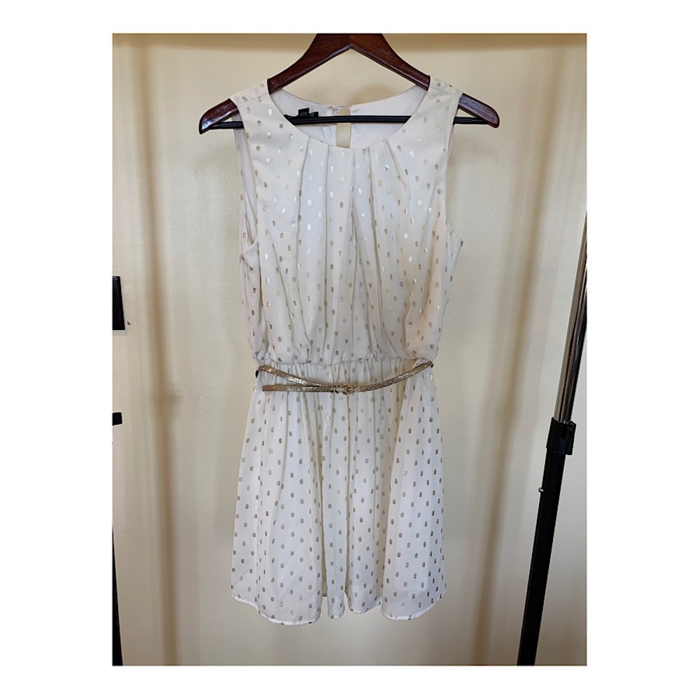 Cream and Gold dress with matching belt